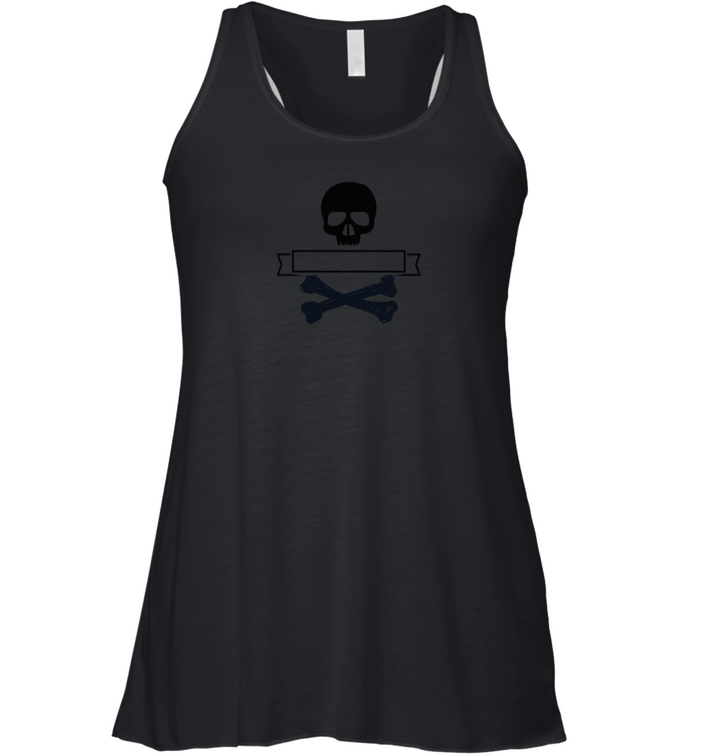 HALLOWEEN BADGE Cross skull B Women's Flowy Tank Top