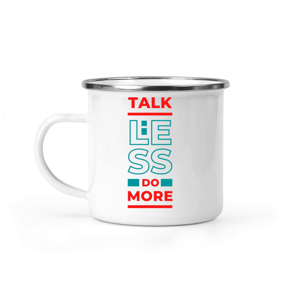 Modern black motivational quotes t shirt designf Camping Mug