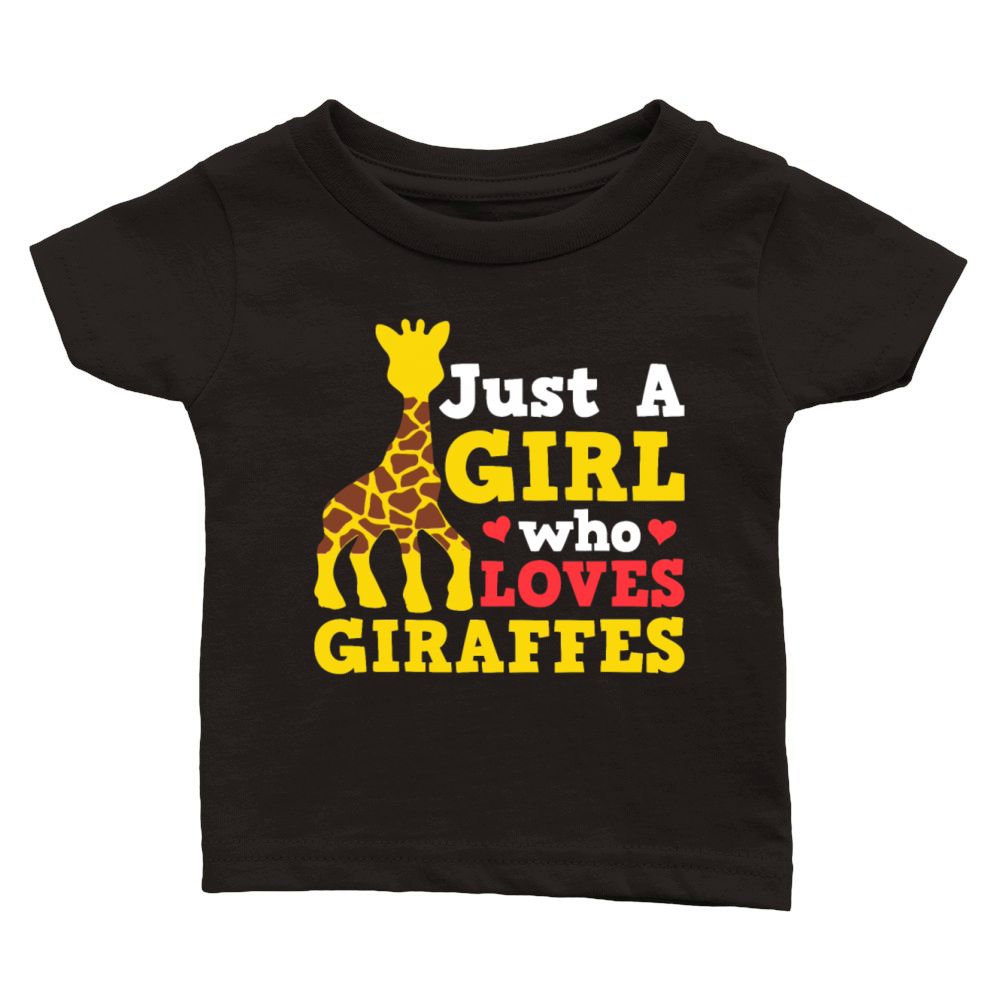 Giraffe Animal Girls Kids Gift Classic Baby Crewneck T-shirt