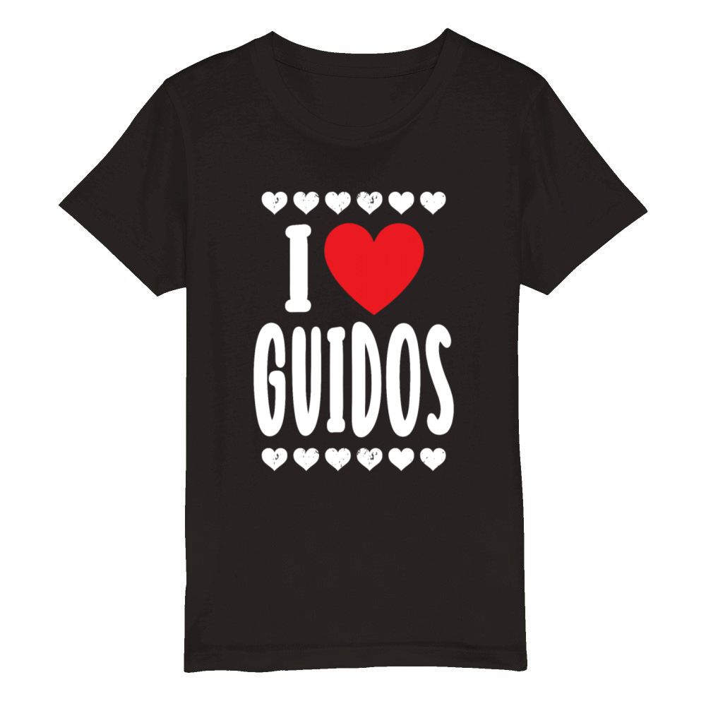 I Love Guidos Italian Urban Macho Party Organic Kids Crewneck T-shirt