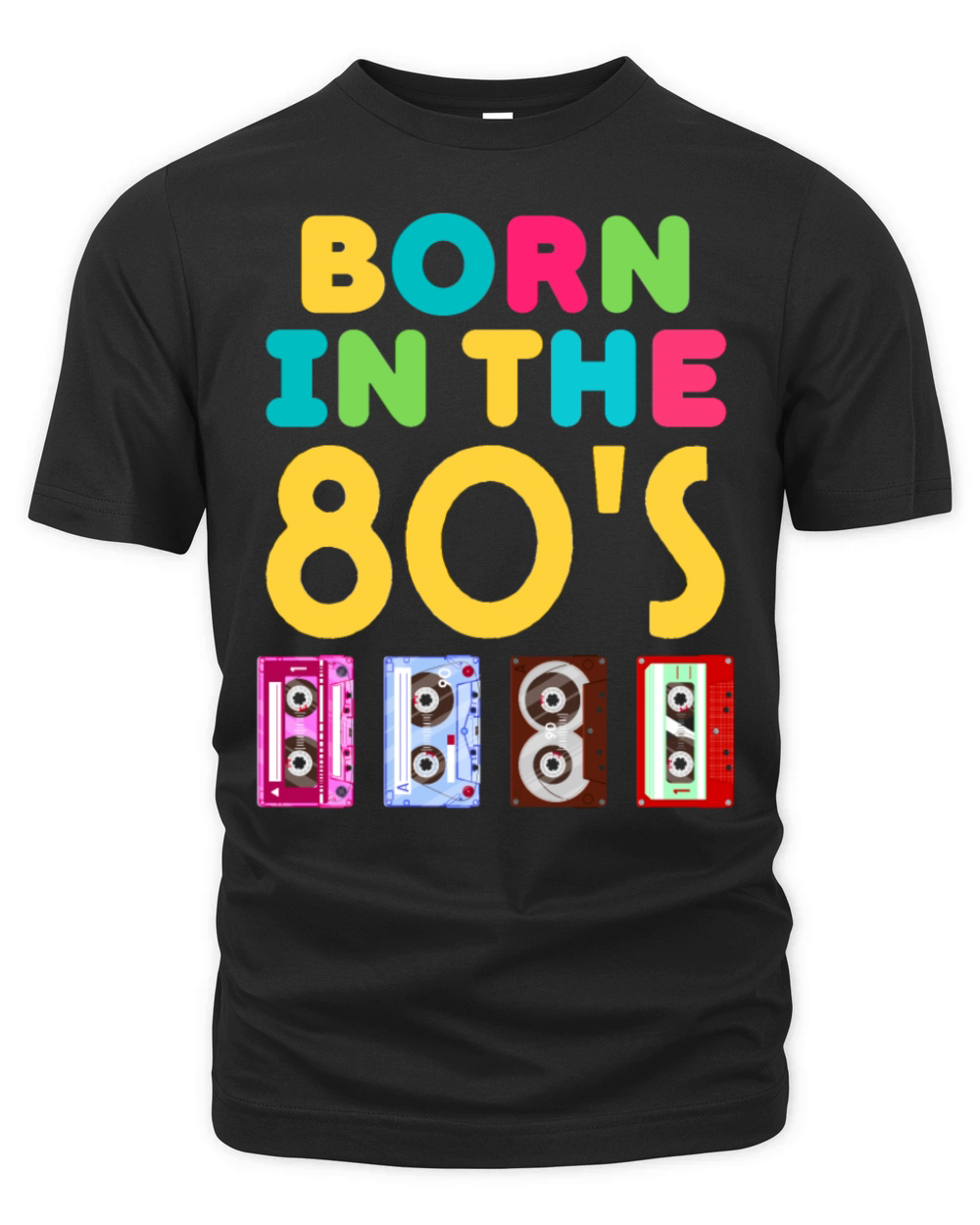 Born In The 80s 90s Retro Men Women Costume Outfit Organic Unisex T-shirt