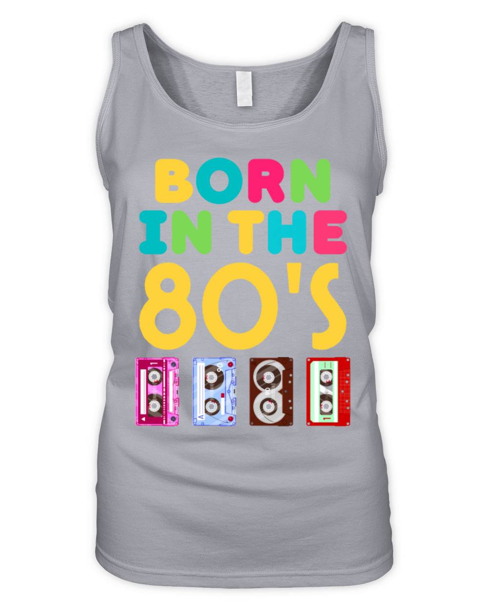 Born In The 80s 90s Retro Men Women Costume Outfit Organic Women's Tank Top
