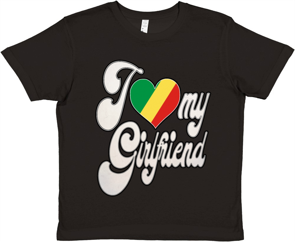 CongoRI Love My Congolese Republic Girlfriend Premium Kids Crewneck T-shirt