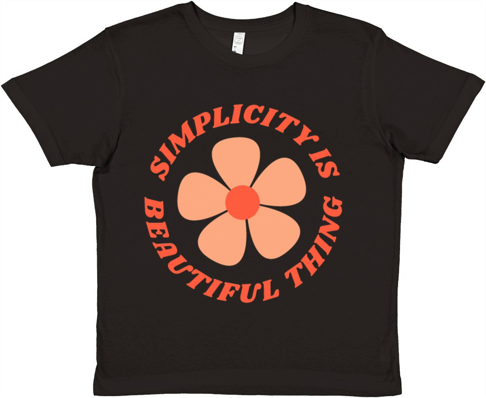 Simplicity Is Beautiful Thing Premium Kids Crewneck T-shirt