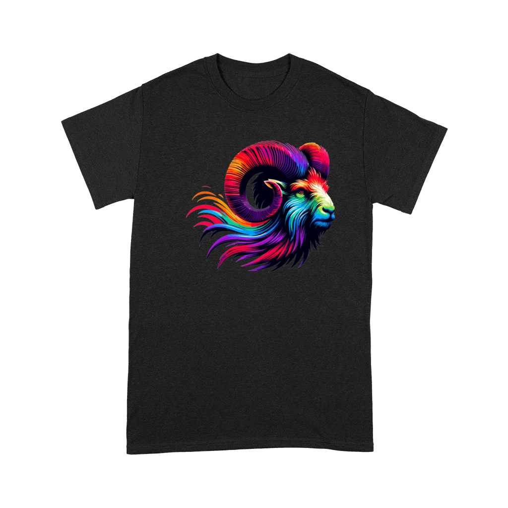 Aries Zodiac Sign Vibrant Rainbow Design Premium T-shirt