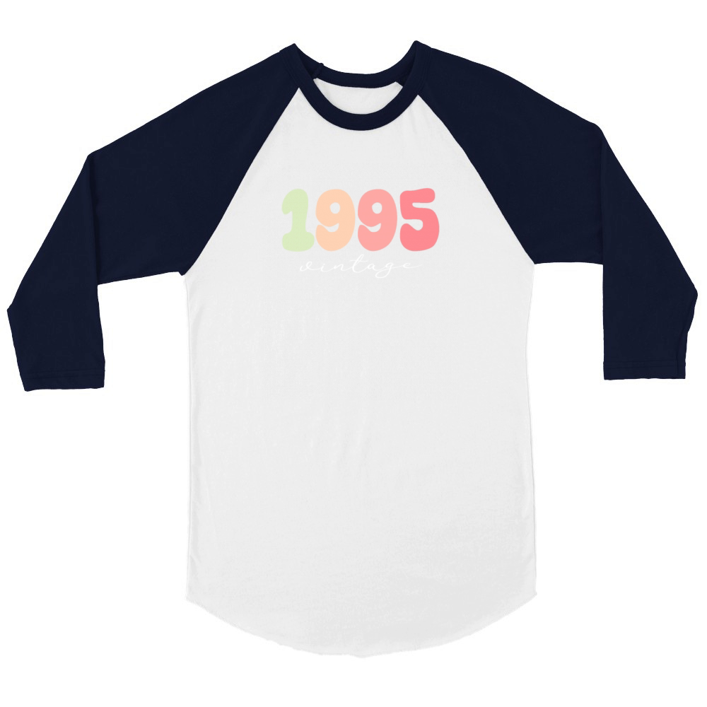 Birthday 1995 Vintage Unisex ¾ sleeve Raglan T-shirt