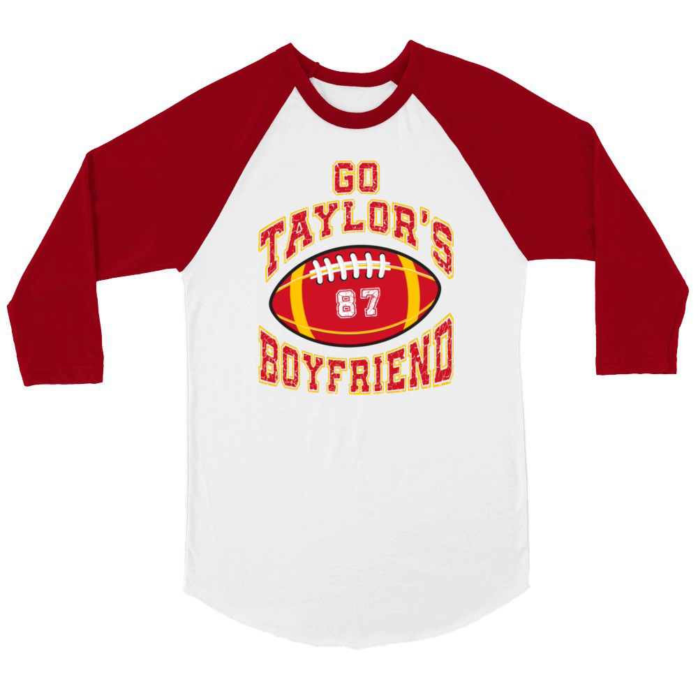 go taylors boyfriend funny football fantasy on Unisex ¾ sleeve Raglan T-shirt