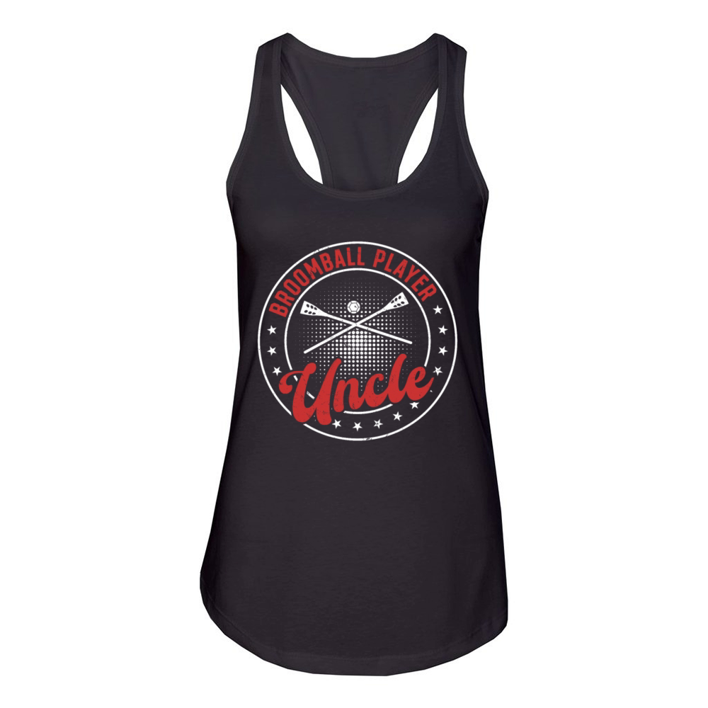 Broomball Sport Broomball Player Uncle Broomball Women's Racerback Tank