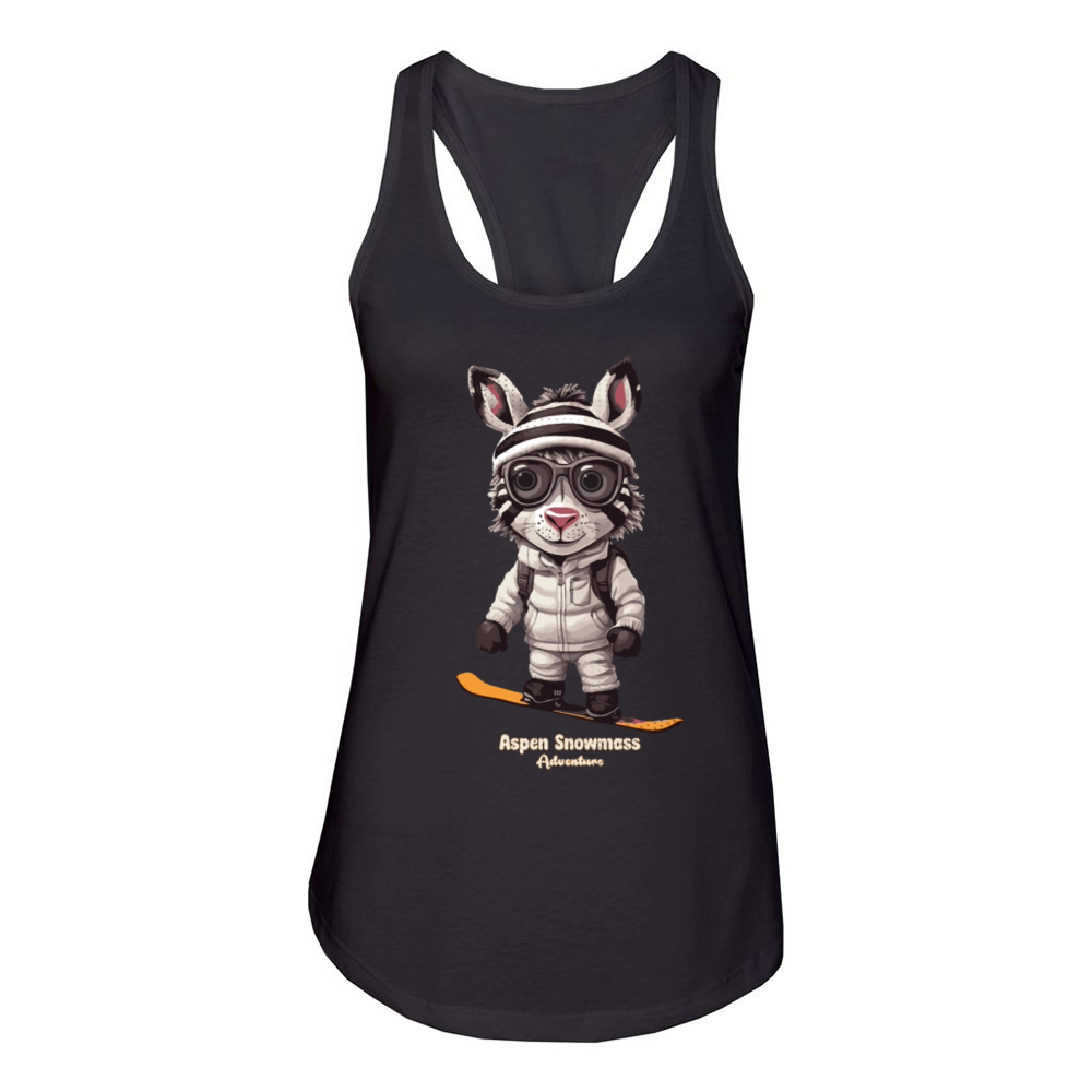 Cute Zebra Aspen Snowmass Mountain Ski Women's Racerback Tank