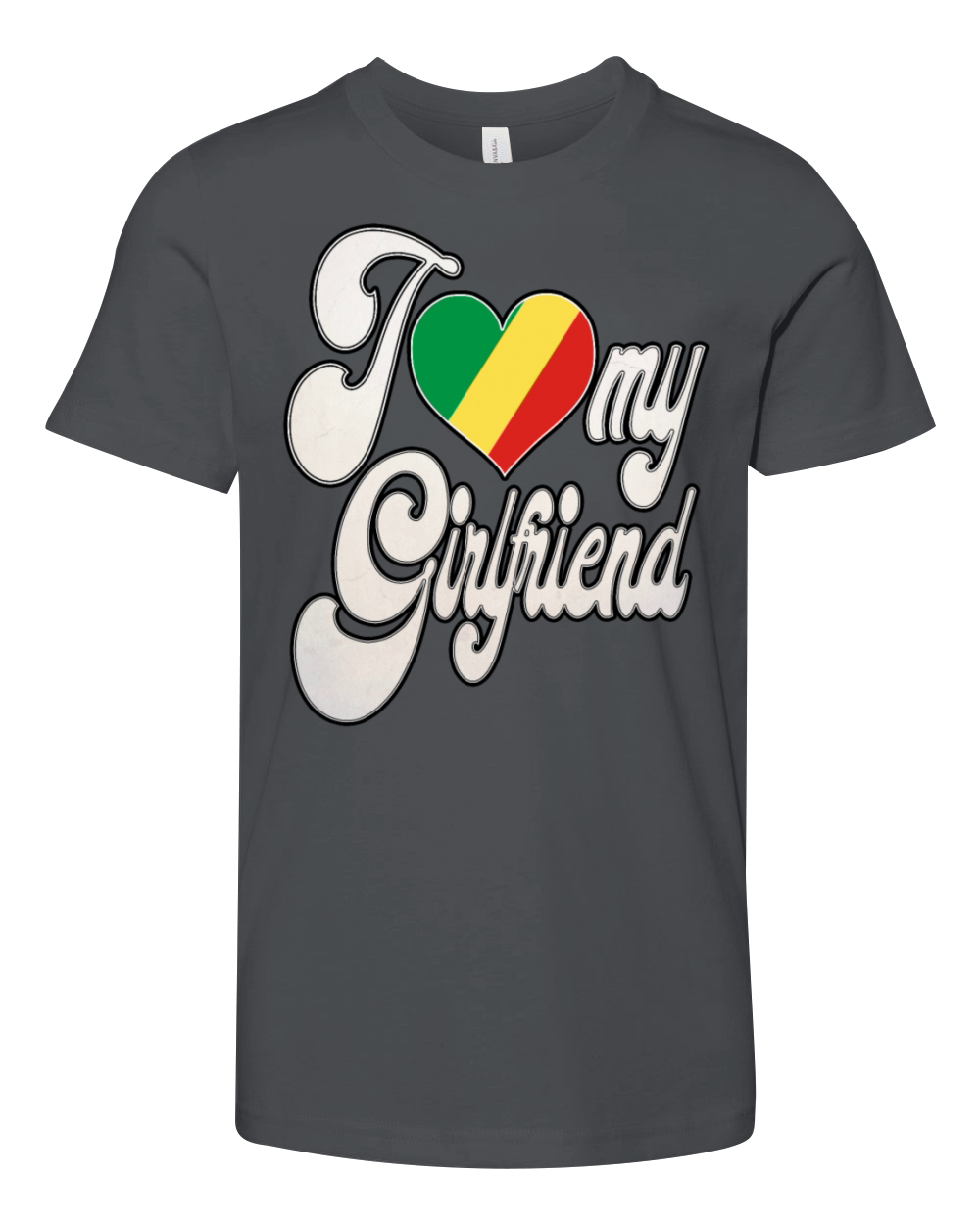 CongoRI Love My Congolese Republic Girlfriend Youth Unisex Jersey Tee