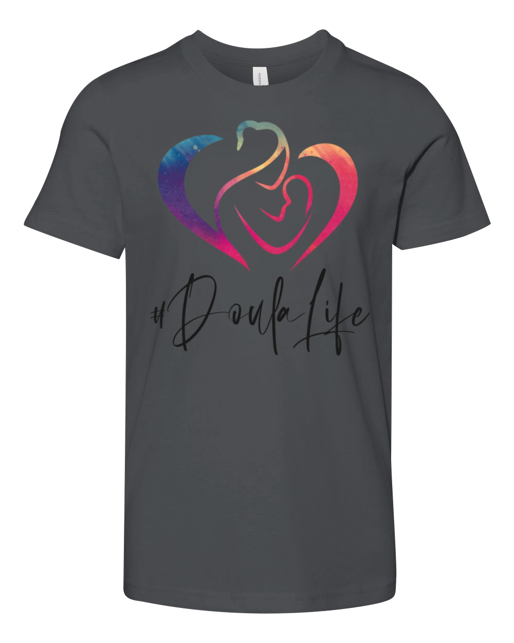 Doula Birth Worker Rainbow Youth Unisex Jersey Tee