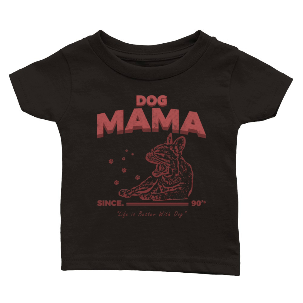 Dog Mama Vintage Classic Baby Crewneck T-shirt