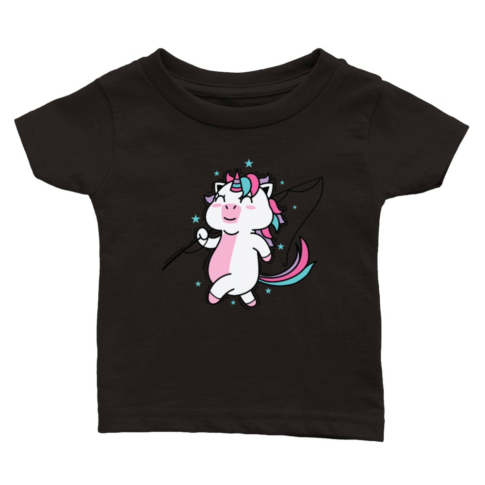 Unicorn wants to go Fishing Mythical Creature Spor Classic Baby Crewneck T-shirt