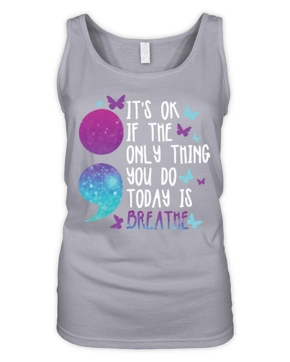 Mental Health Warrior Purple and Teal Organic Women's Tank Top