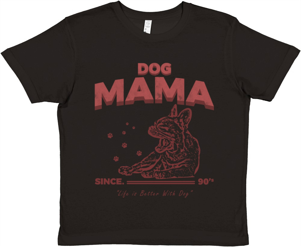 Dog Mama Vintage Premium Kids Crewneck T-shirt