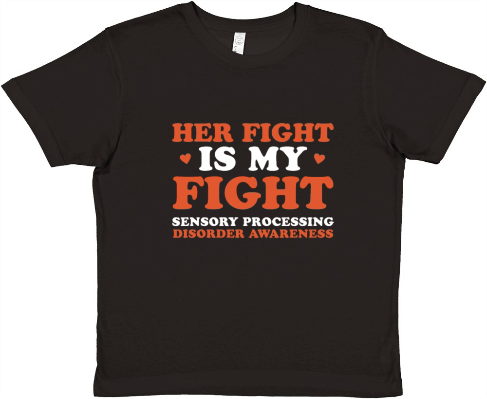 Sensory Processing Disorder Her Fight is My Fight Premium Kids Crewneck T-shirt