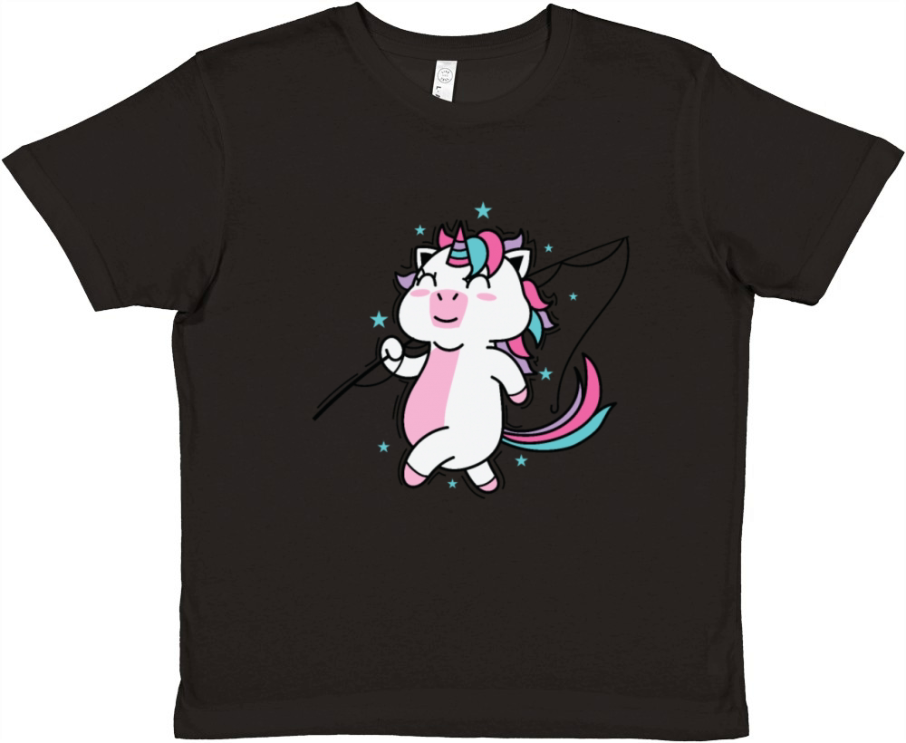 Unicorn wants to go Fishing Mythical Creature Spor Premium Kids Crewneck T-shirt
