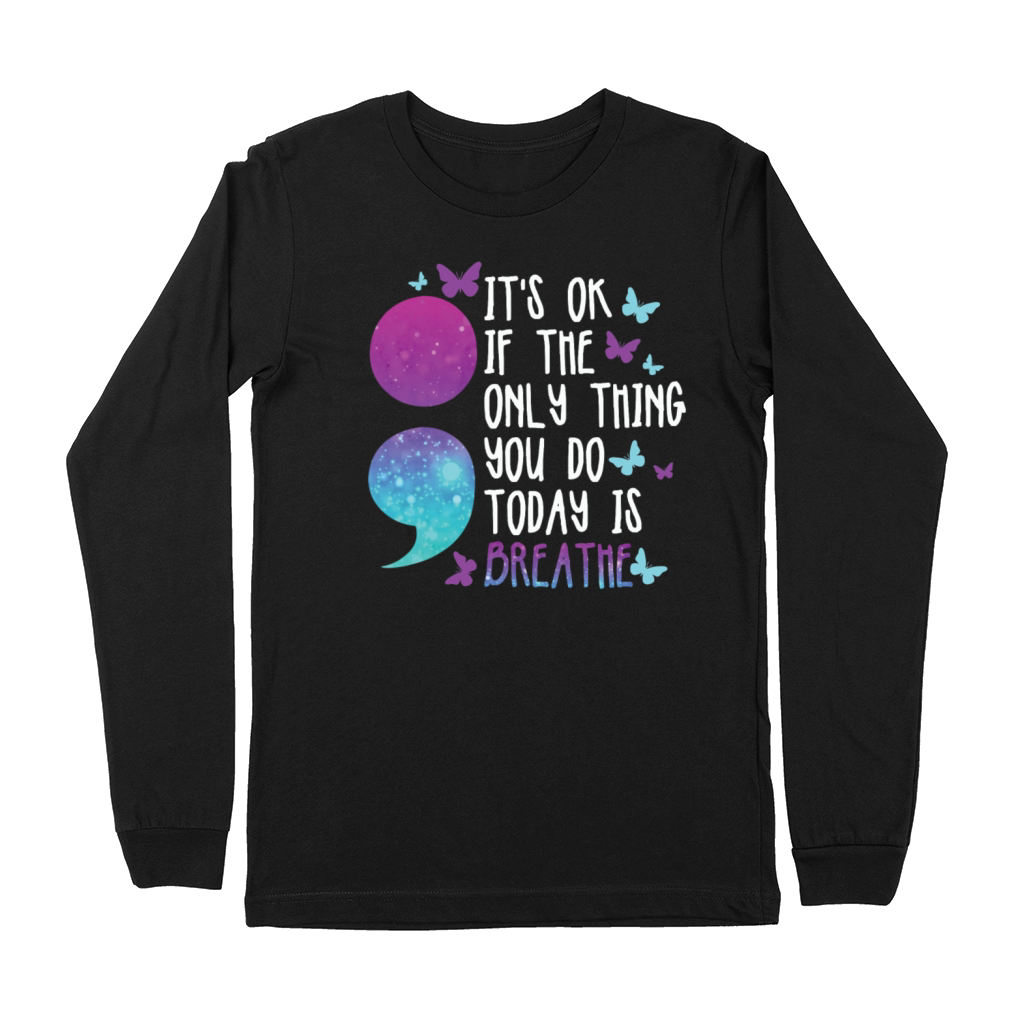 Mental Health Warrior Purple and Teal Premium Long Sleeve