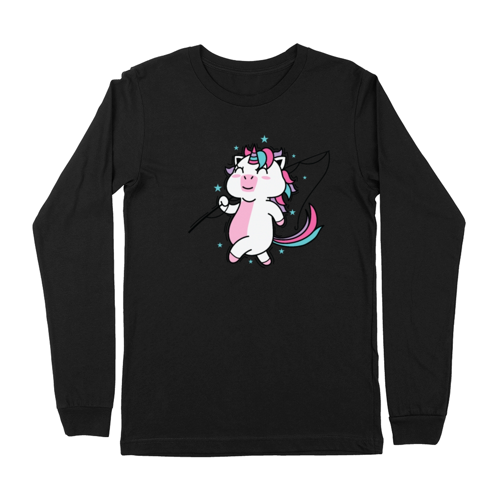 Unicorn wants to go Fishing Mythical Creature Spor Premium Long Sleeve