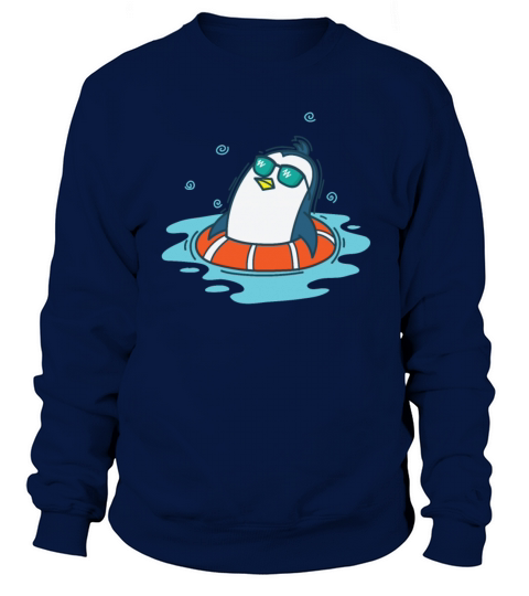 Penguin bathing with swimming Hoop Sweatshirt Unisex