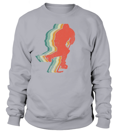 Retro Hockey Player Gift Mens Vintage Hockey Sweatshirt Unisex