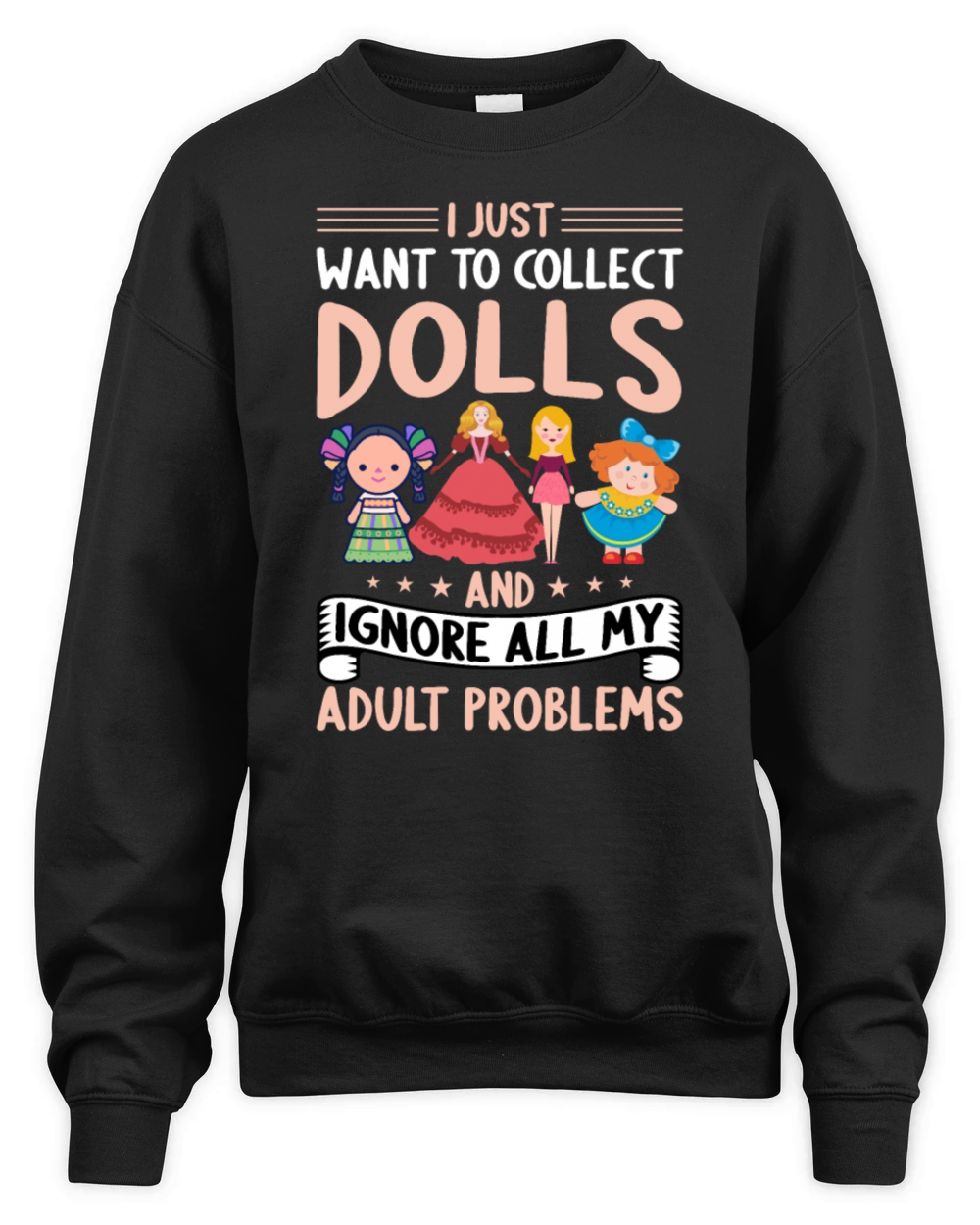 Collectible Doll Porcelain Doll Antique Doll Lover Unisex Premium Crewneck Sweatshirt
