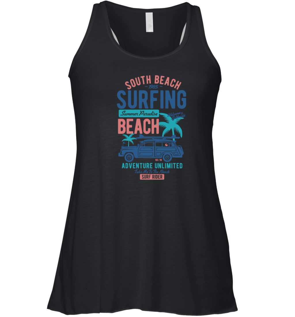 South Beach Surfing Summer Women's Flowy Tank Top