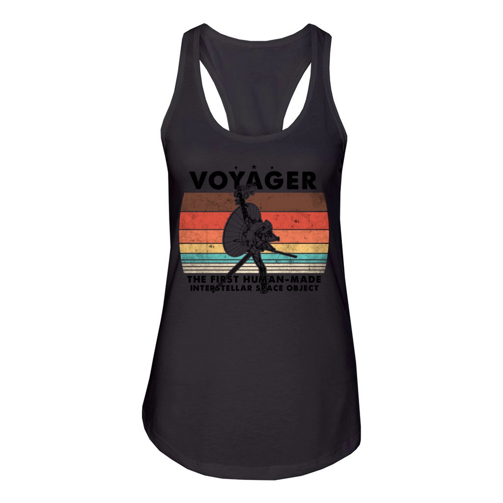 Voyager 1977 Retro Space Probe Mission Women's Racerback Tank