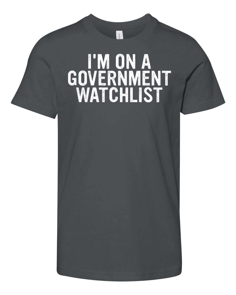 Im On A Goverment Watchlist Youth Unisex Jersey Tee