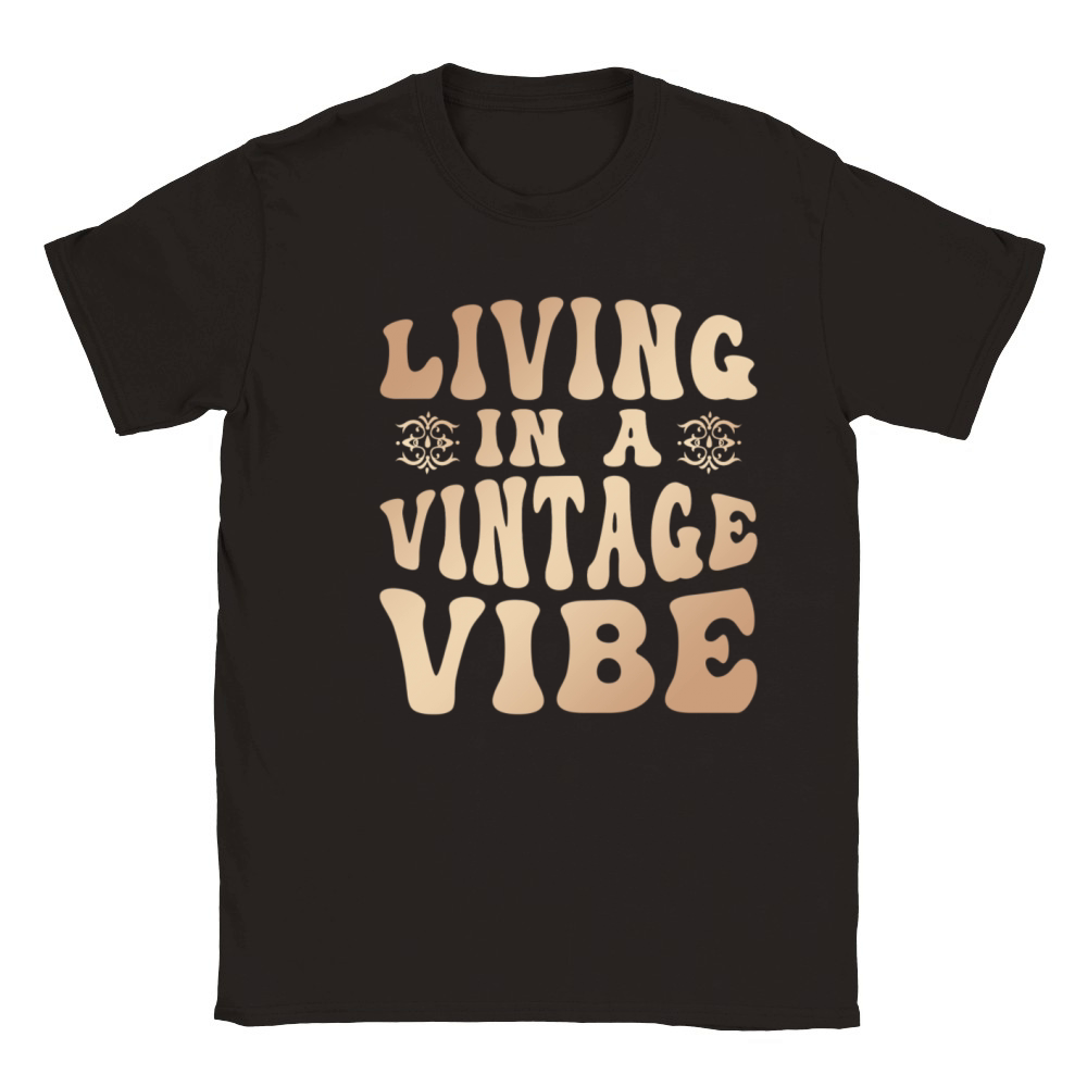 Living in a Vintage Vibe Antique Collector Classic Kids Crewneck T-shirt
