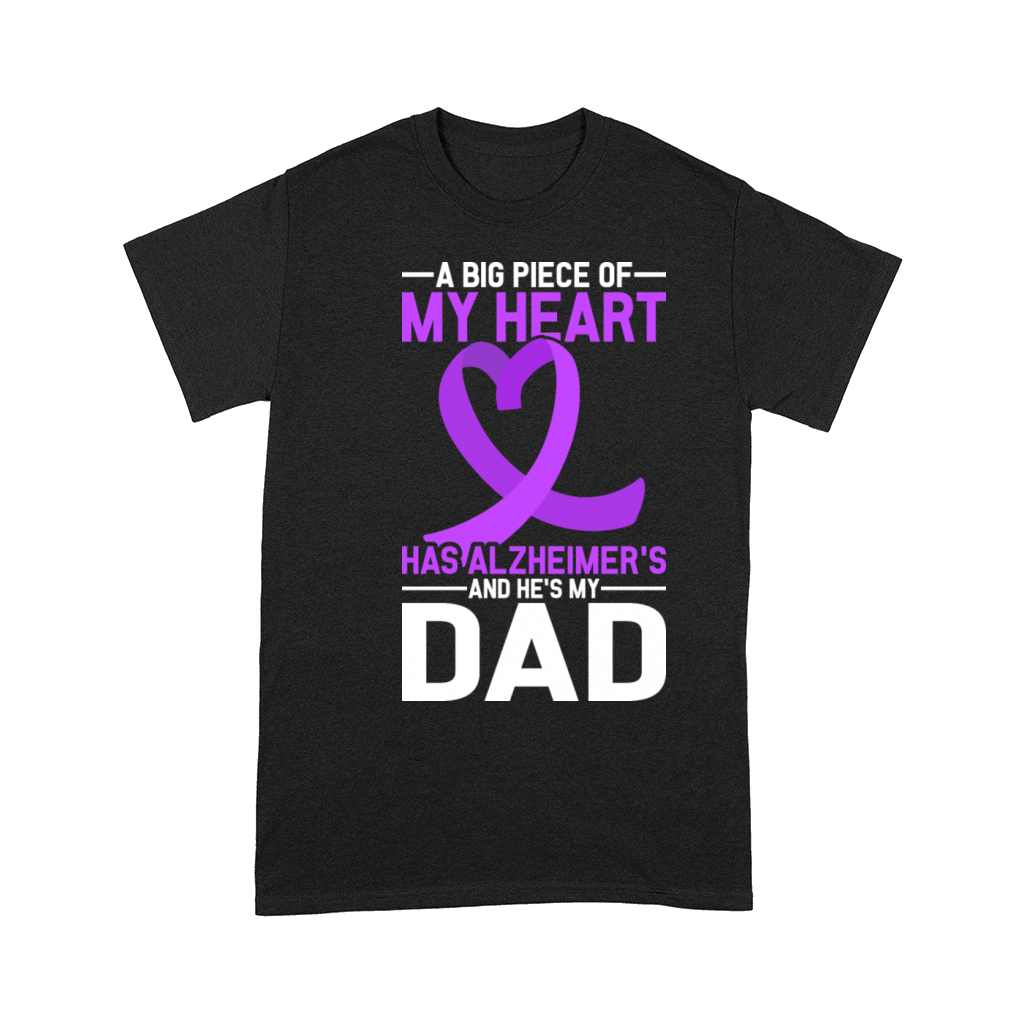 Alzheimers Awareness Dad Purple Ribbon Comfort T-shirt