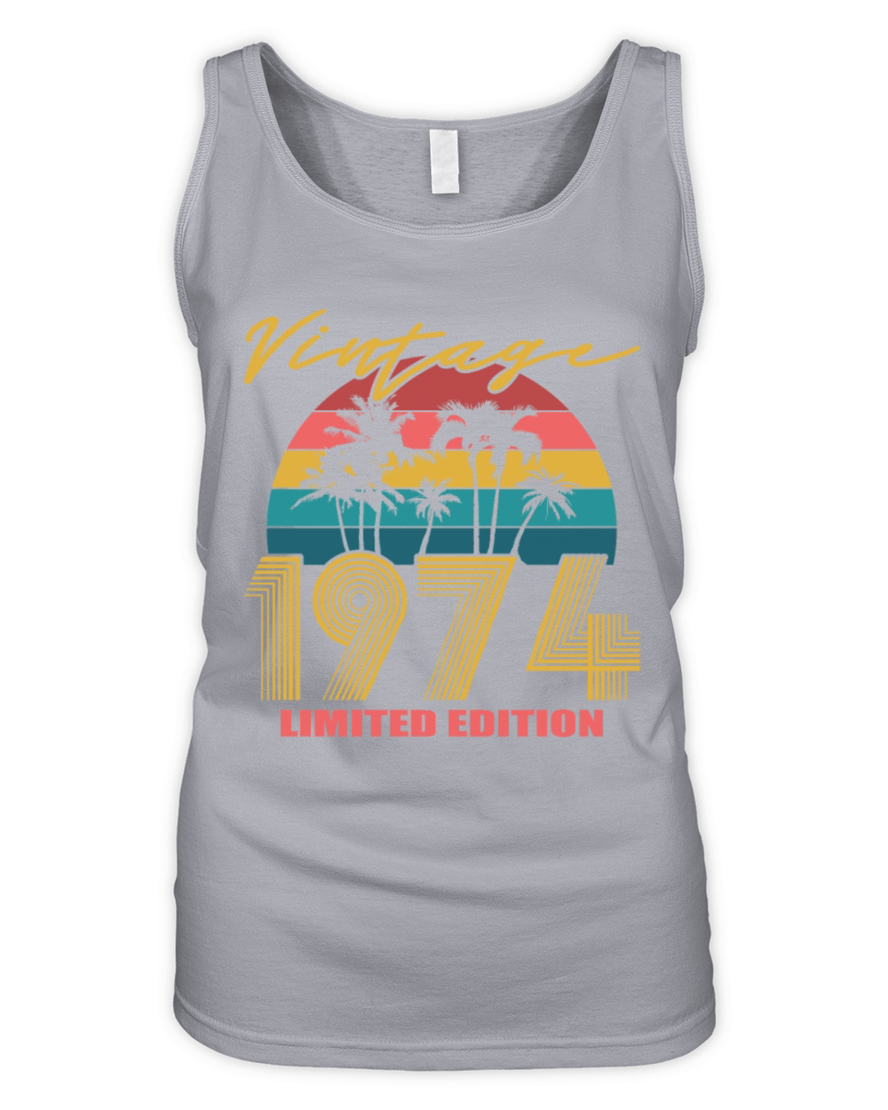 50th birthday vintage 1974 born in 1974 Organic Women's Tank Top