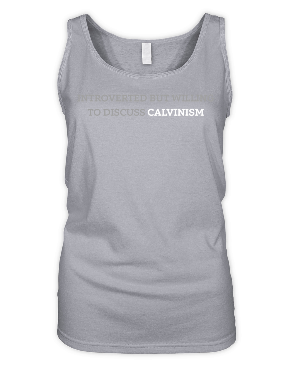 Introverted But Willing To Discuss Calvinism Quote Organic Women's Tank Top