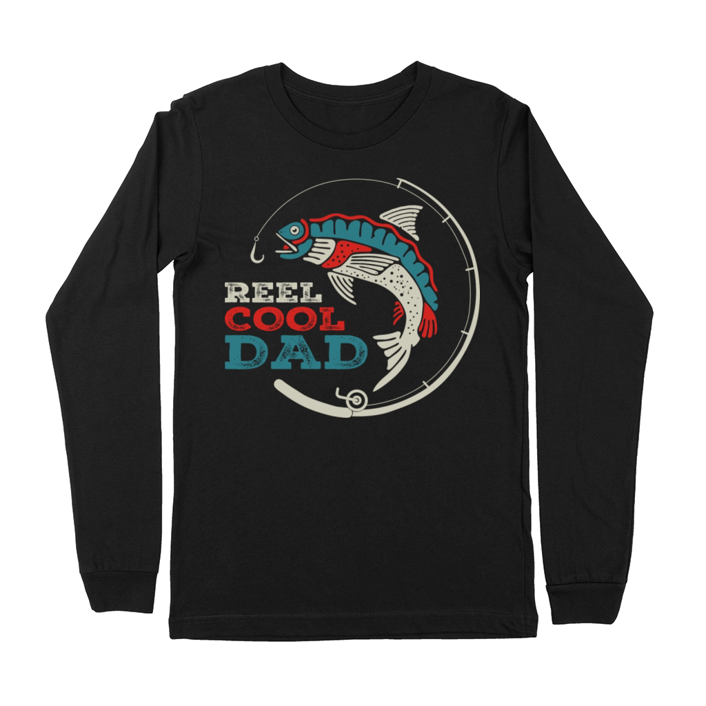 Reel Cool Dad Lover Fishing Premium Long Sleeve