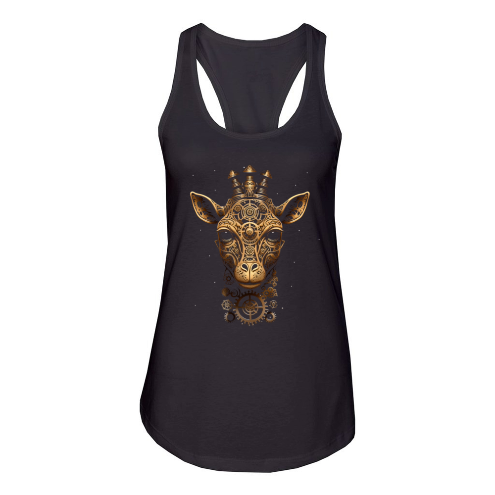 Giraffe Steampunk Animal Gift Women's Racerback Tank