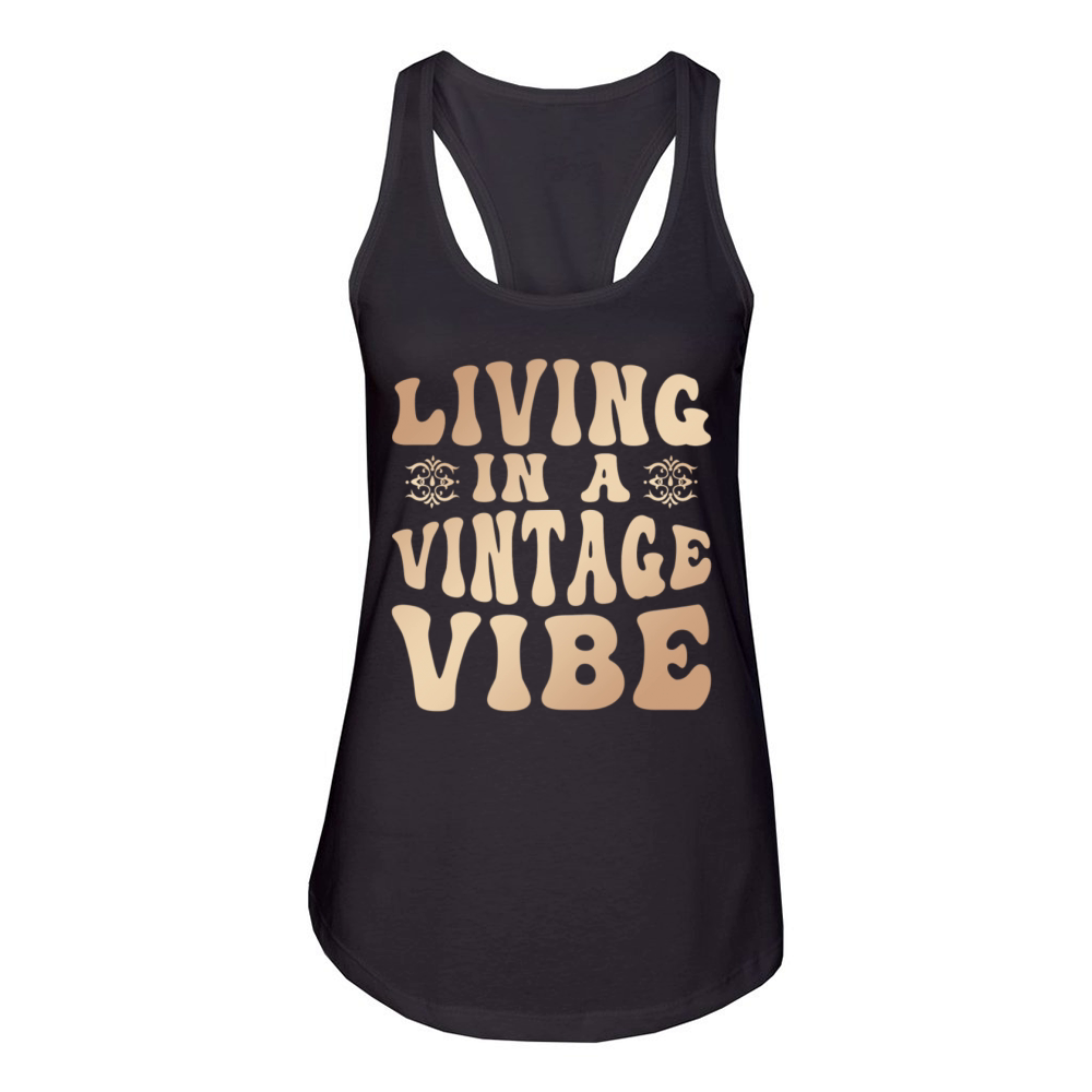 Living in a Vintage Vibe Antique Collector Women's Racerback Tank