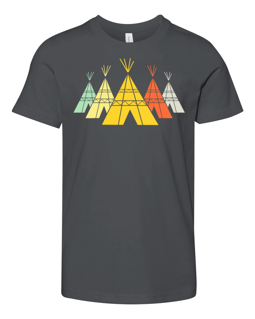 Native American Tipi Teepee Retro T-Shirt Youth Unisex Jersey Tee