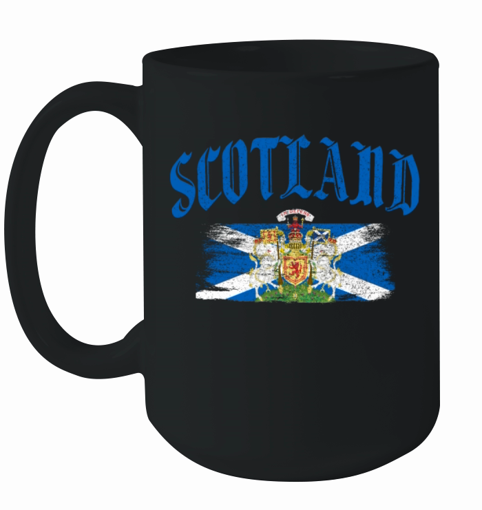 Scotland Scottish Flag UK Vintage Ceramic Mug