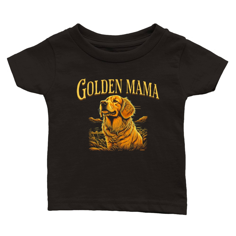 Golden Retriever Mama Classic Baby Crewneck T-shirt