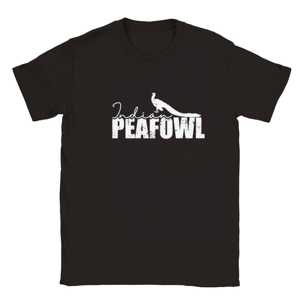 Indian Peafowl Bird Animal Park Feathers Classic Kids Crewneck T-shirt