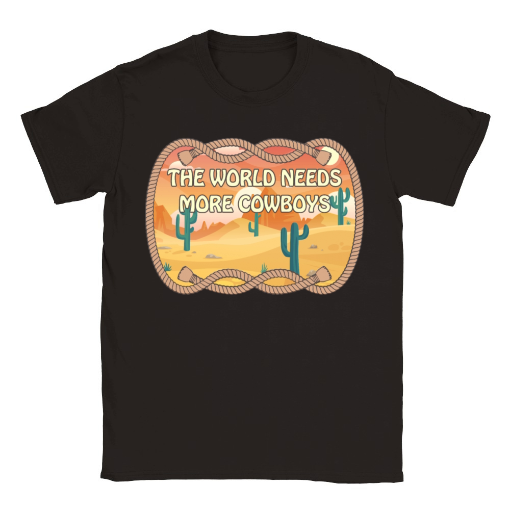 The World Needs More Cowboys Classic Kids Crewneck T-shirt