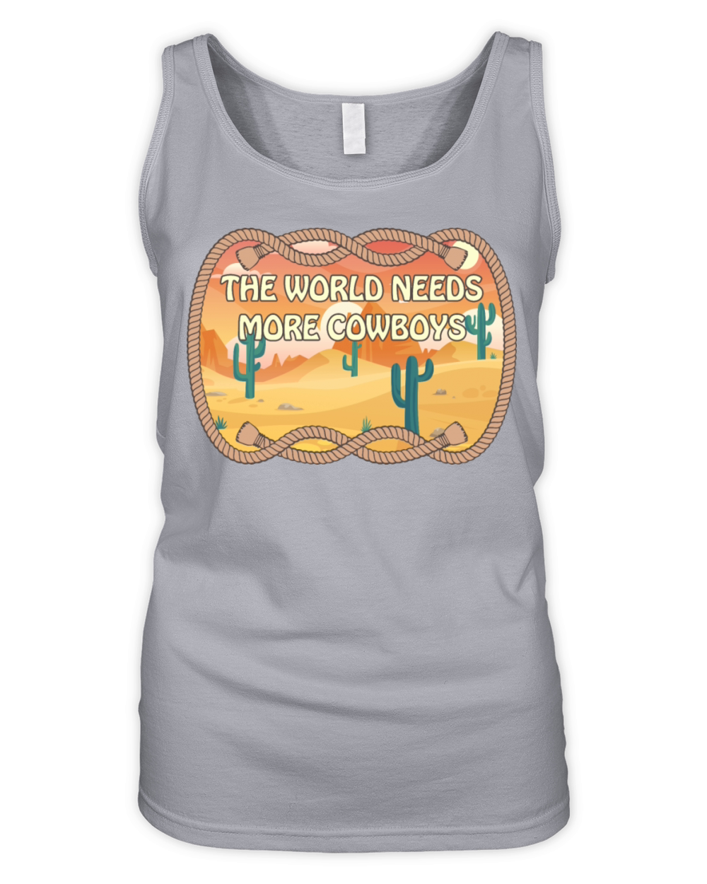 The World Needs More Cowboys Organic Women's Tank Top