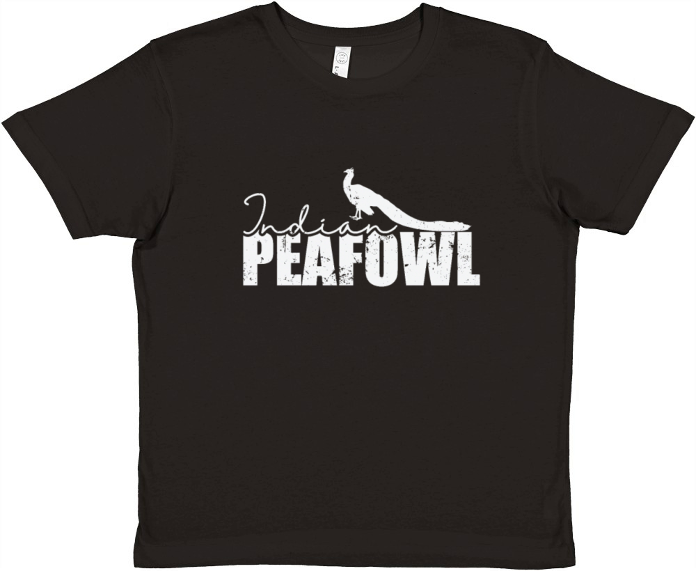 Indian Peafowl Bird Animal Park Feathers Premium Kids Crewneck T-shirt