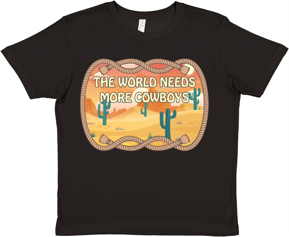 The World Needs More Cowboys Premium Kids Crewneck T-shirt