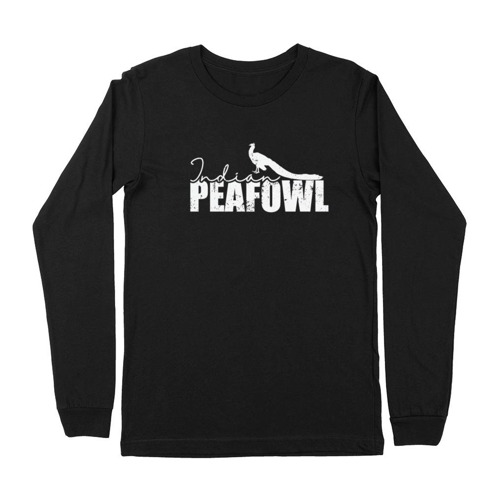 Indian Peafowl Bird Animal Park Feathers Premium Long Sleeve
