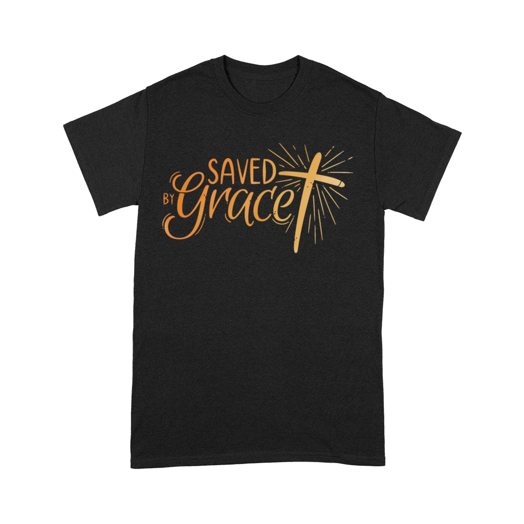 Saved by Grace Lettering Premium T-shirt