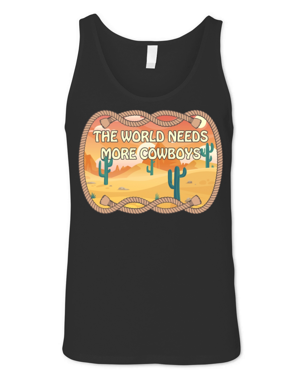 The World Needs More Cowboys Unisex Jersey Tank