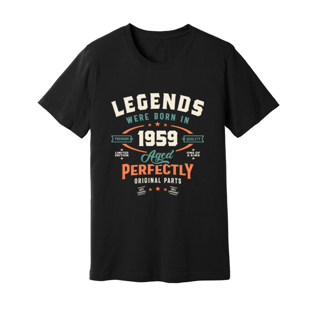 1959 65th Birthday Gifts 65 Year Old Men Women Unisex Jersey Tee