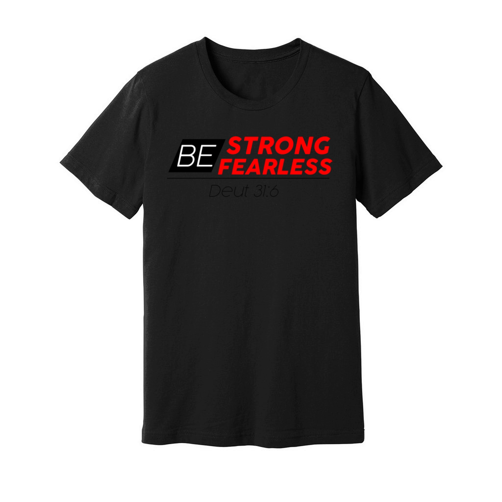 be fearless black and red Unisex Jersey Tee