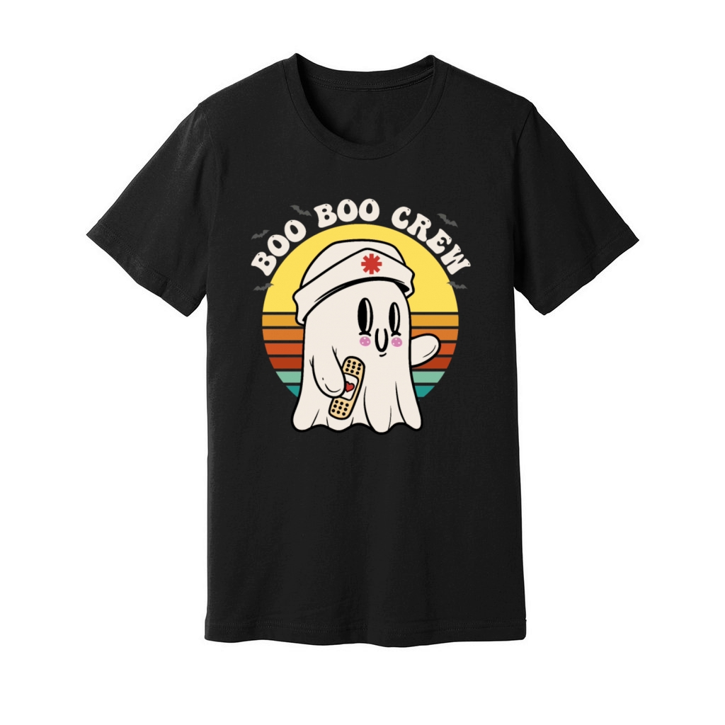 Boo Boo Crew Nurse Halloween - Groovy Funny Unisex Jersey Tee